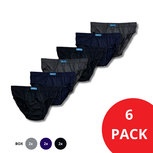 Slip da uomo 6 Pack - 100% Cotone