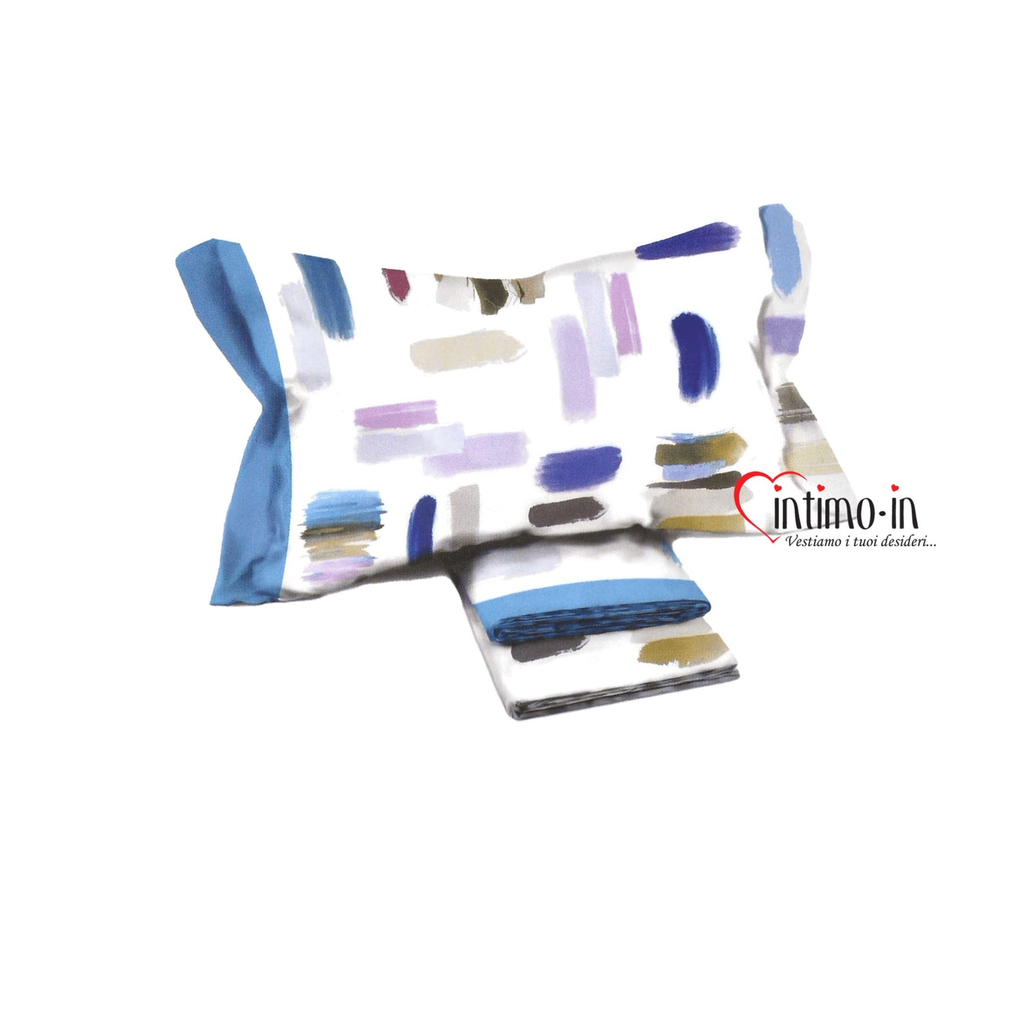 Completo letto in puro cotone linea Venere disegno Palette