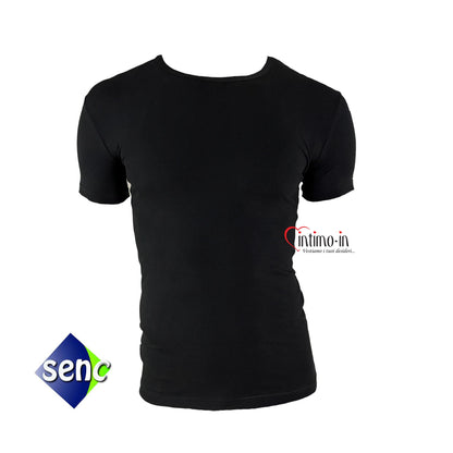 T-Shirt da uomo in cotone elastico scollo tondo Bipack